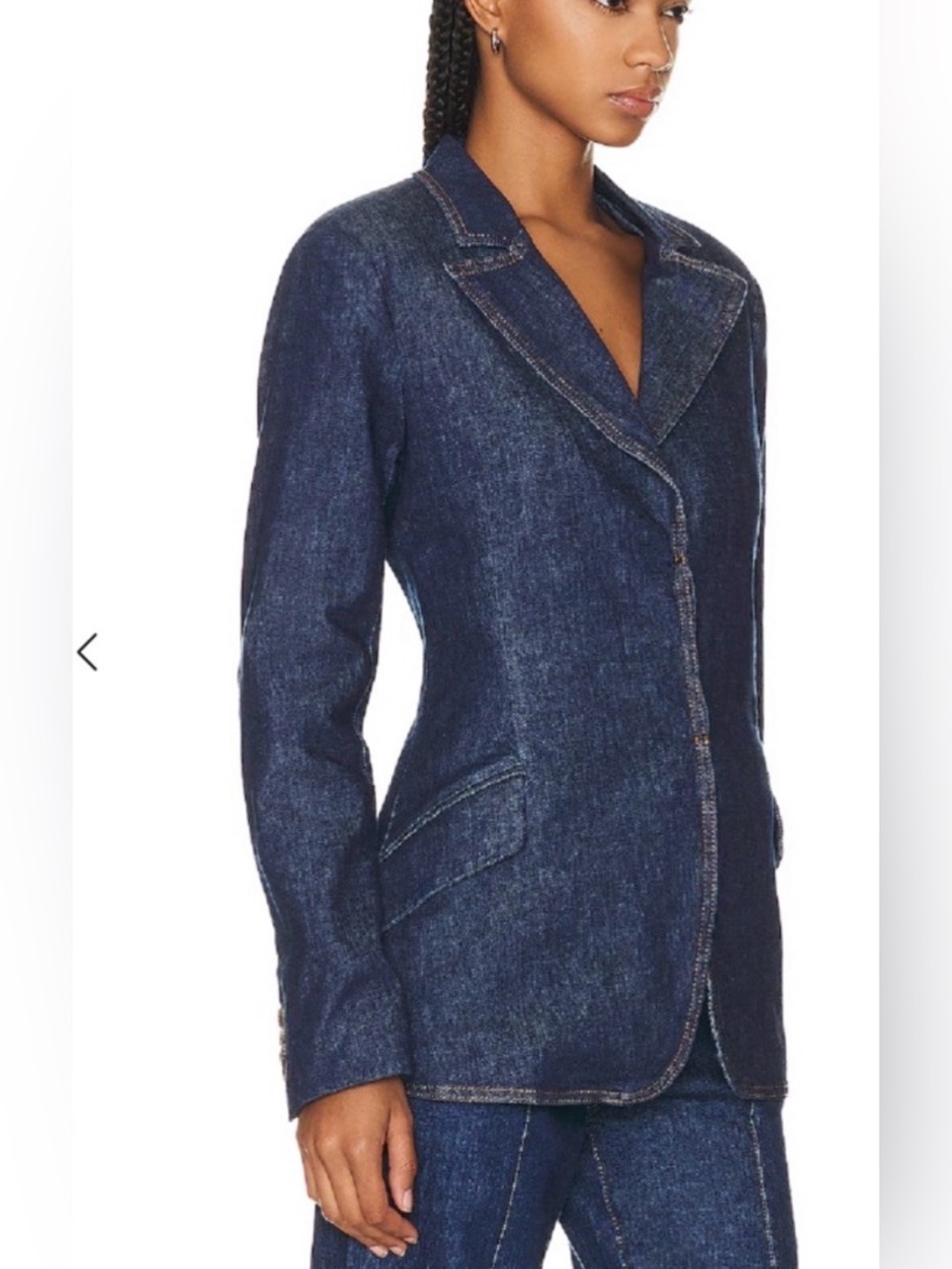 Like New SIMKHAI Jasper Blazer Imperial Denim. Grab this deal while you can.